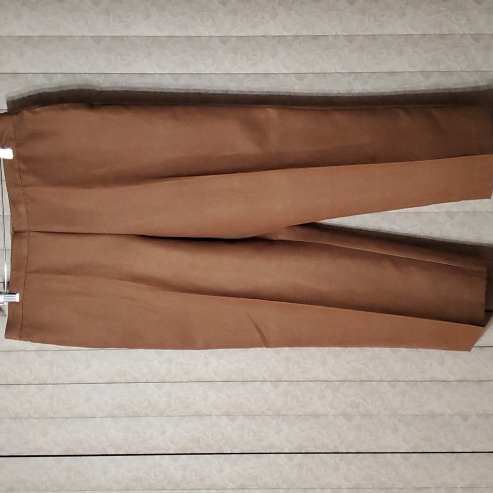 alfred dunner plus size classic fit pant 18 brown NWT